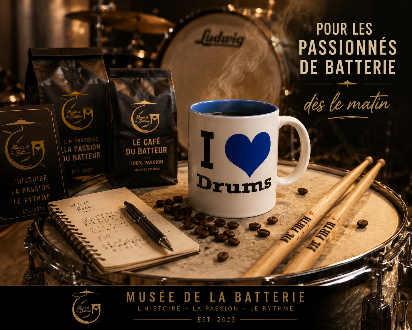 Mug J'aime la batterie