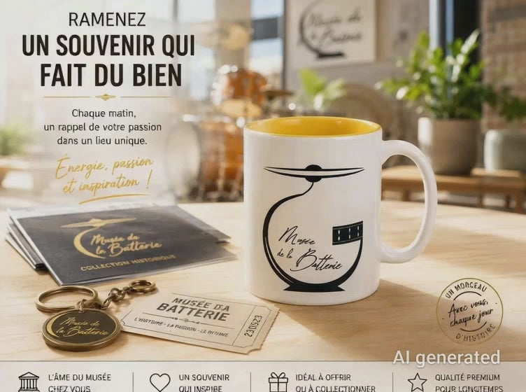 Mug blanc & jaune Logo