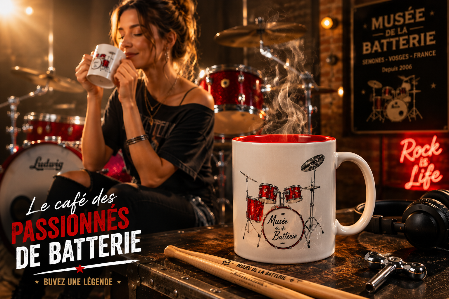 Mug "Ludwig" rouge